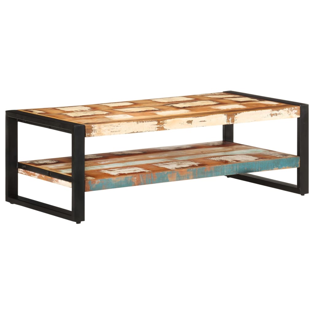 Stolić za kavu 120 x 60 x 40 cm od masivnog obnovljenog drva