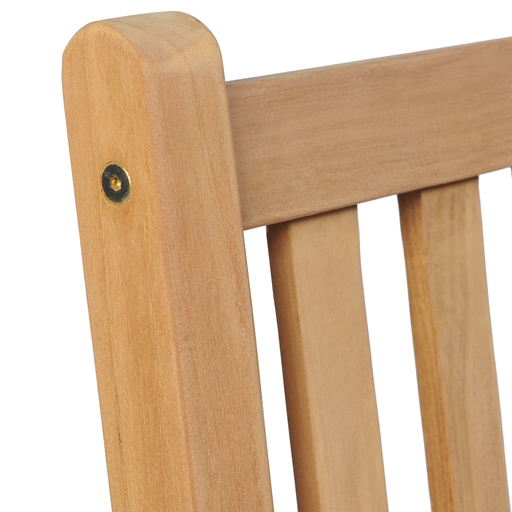 Vrtne stolice s krem jastucima 8 kom od masivne tikovine