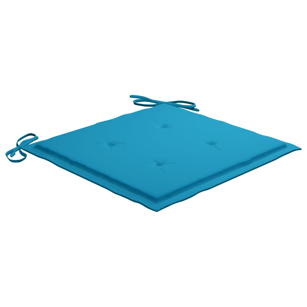 Složive vrtne stolice s jastucima 4 kom od masivne tikovine