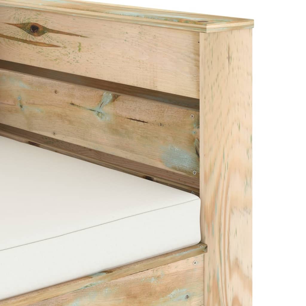 2-dijelna vrtna garnitura s jastucima zeleno impregnirano drvo