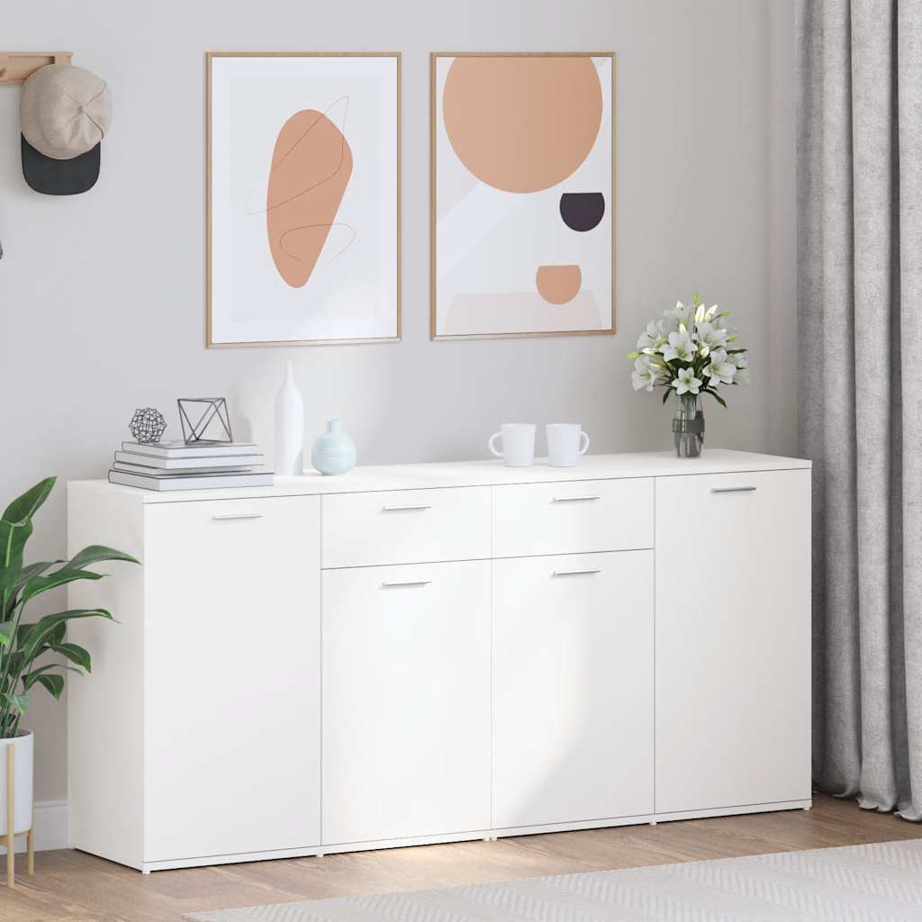 Komoda bijela 160 x 36 x 75 cm od konstruiranog drva