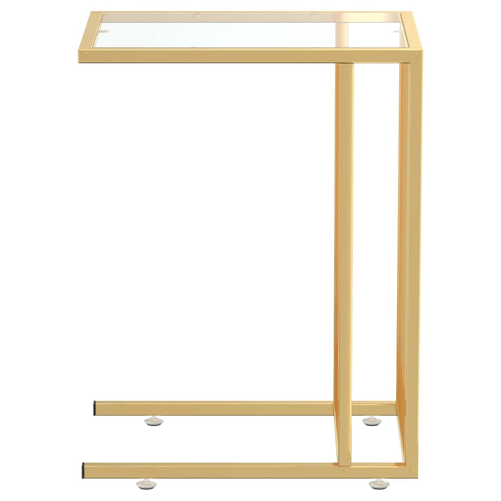 Bočni stolić za računalo prozirni 50x35x65 cm kaljeno staklo
