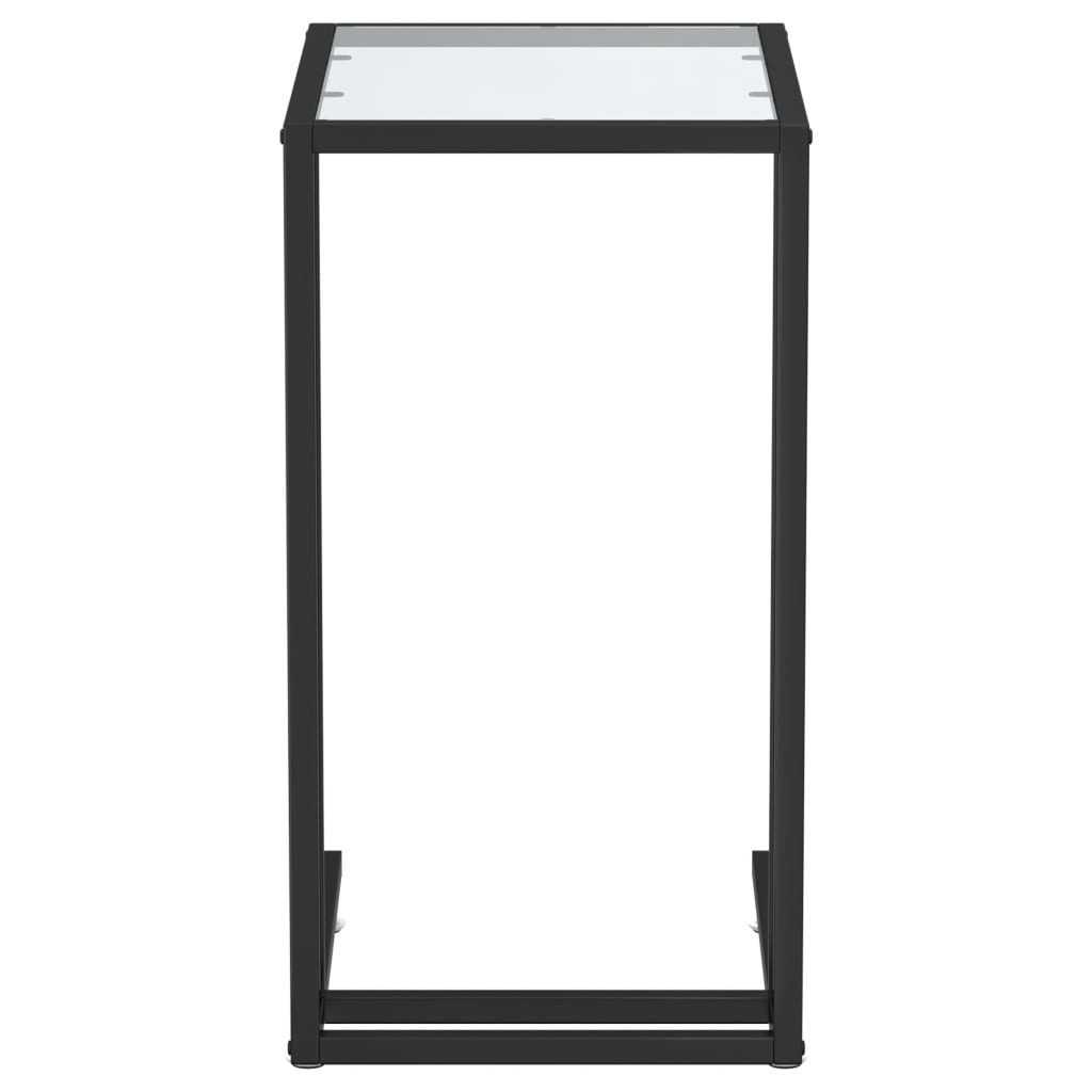Bočni stolić za računalo prozirni 50x35x65 cm kaljeno staklo