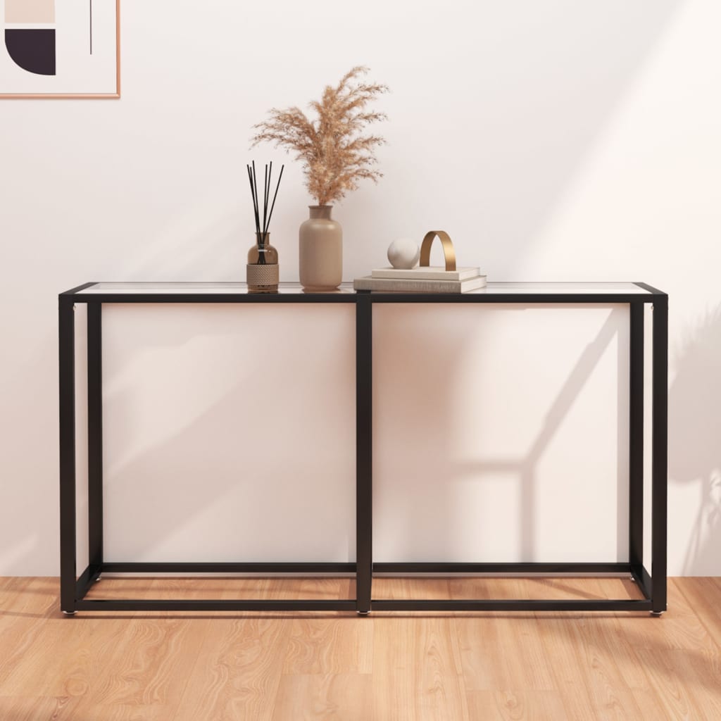 Konzolni stol prozirni 140 x 35 x 75,5 cm od kaljenog stakla