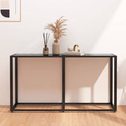 Konzolni stol crni 140 x 35 x 75,5 cm od kaljenog stakla