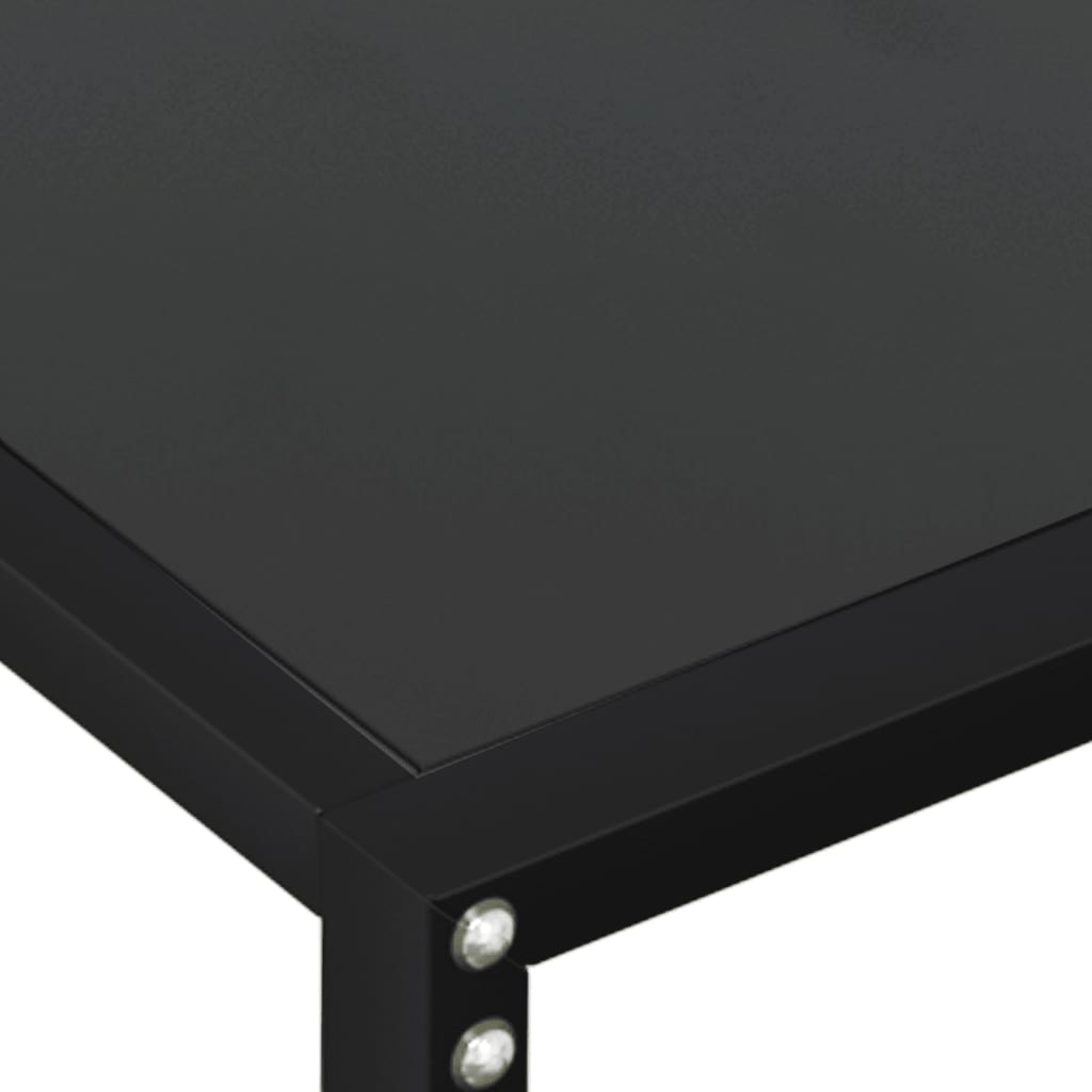 Konzolni stol crni 160 x 35 x 75,5 cm od kaljenog stakla