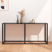 Konzolni stol crni 160 x 35 x 75,5 cm od kaljenog stakla