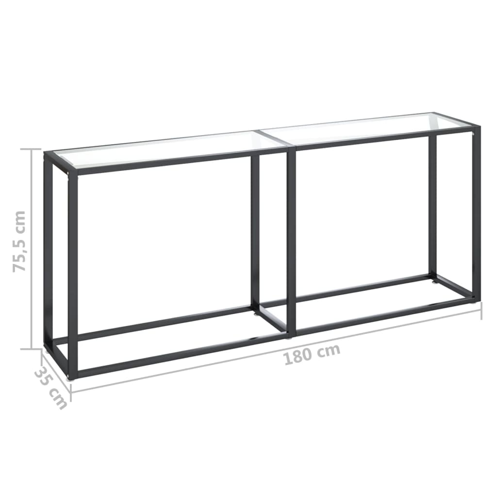 Konzolni stol prozirni 180 x 35 x 75,5 cm od kaljenog stakla