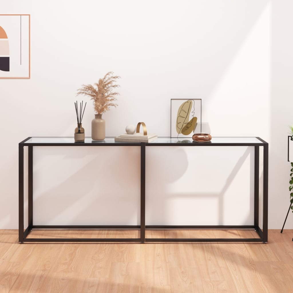 Konzolni stol prozirni 180 x 35 x 75,5 cm od kaljenog stakla