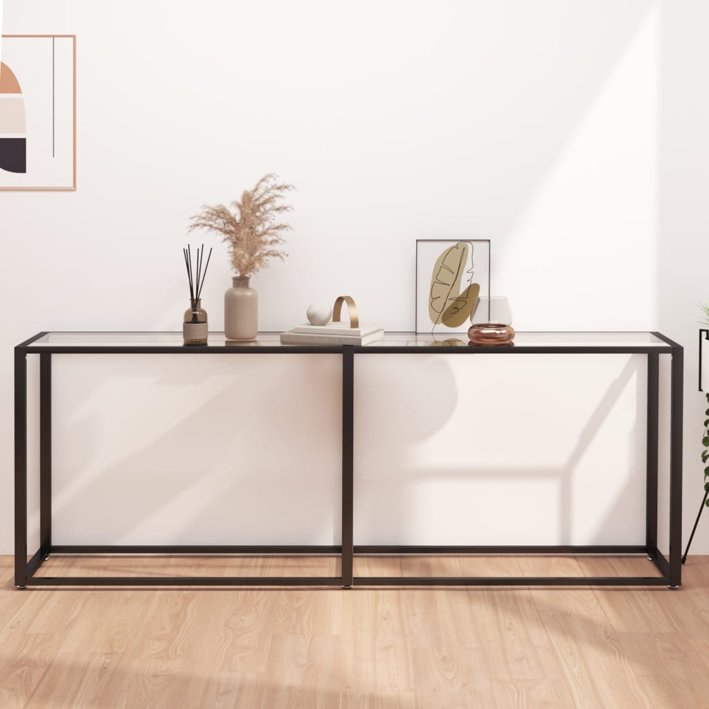Konzolni stol prozirni 200 x 35 x 75,5 cm od kaljenog stakla