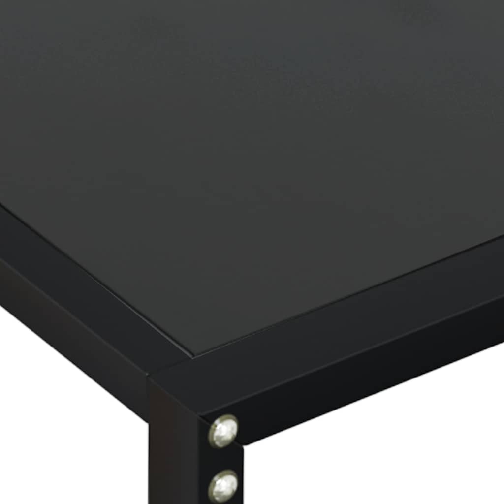 Konzolni stol crni 200 x 35 x 75,5 cm od kaljenog stakla