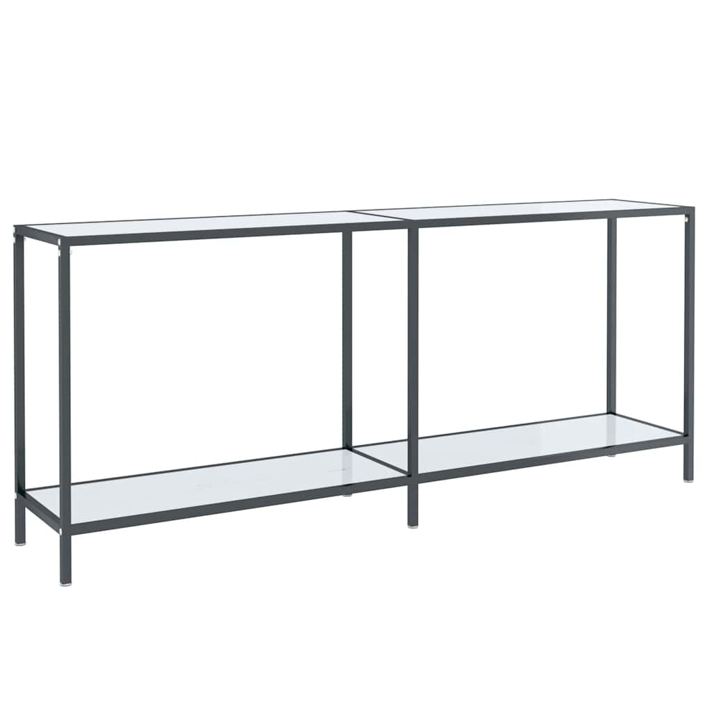 Konzolni stol bijeli 180 x 35 x 75,5 cm od kaljenog stakla