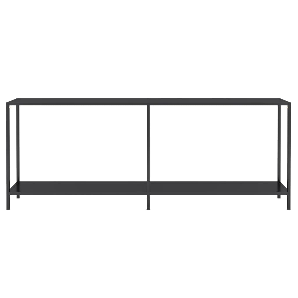Konzolni stol crni 200 x 35 x 75,5 cm od kaljenog stakla