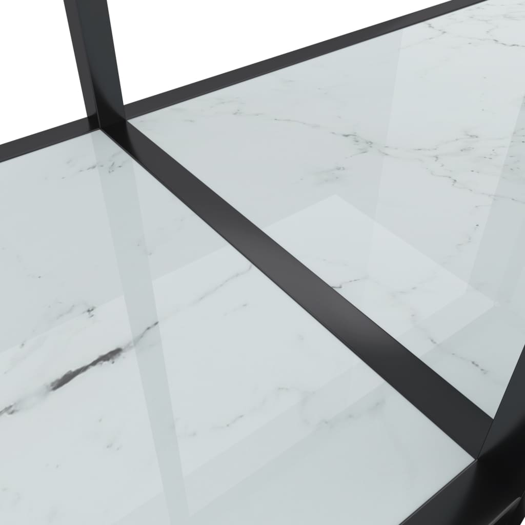 Konzolni stol bijeli 200 x 35 x 75,5 cm od kaljenog stakla