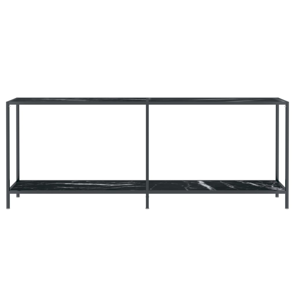 Konzolni stol crni 200 x 35 x 75,5 cm od kaljenog stakla