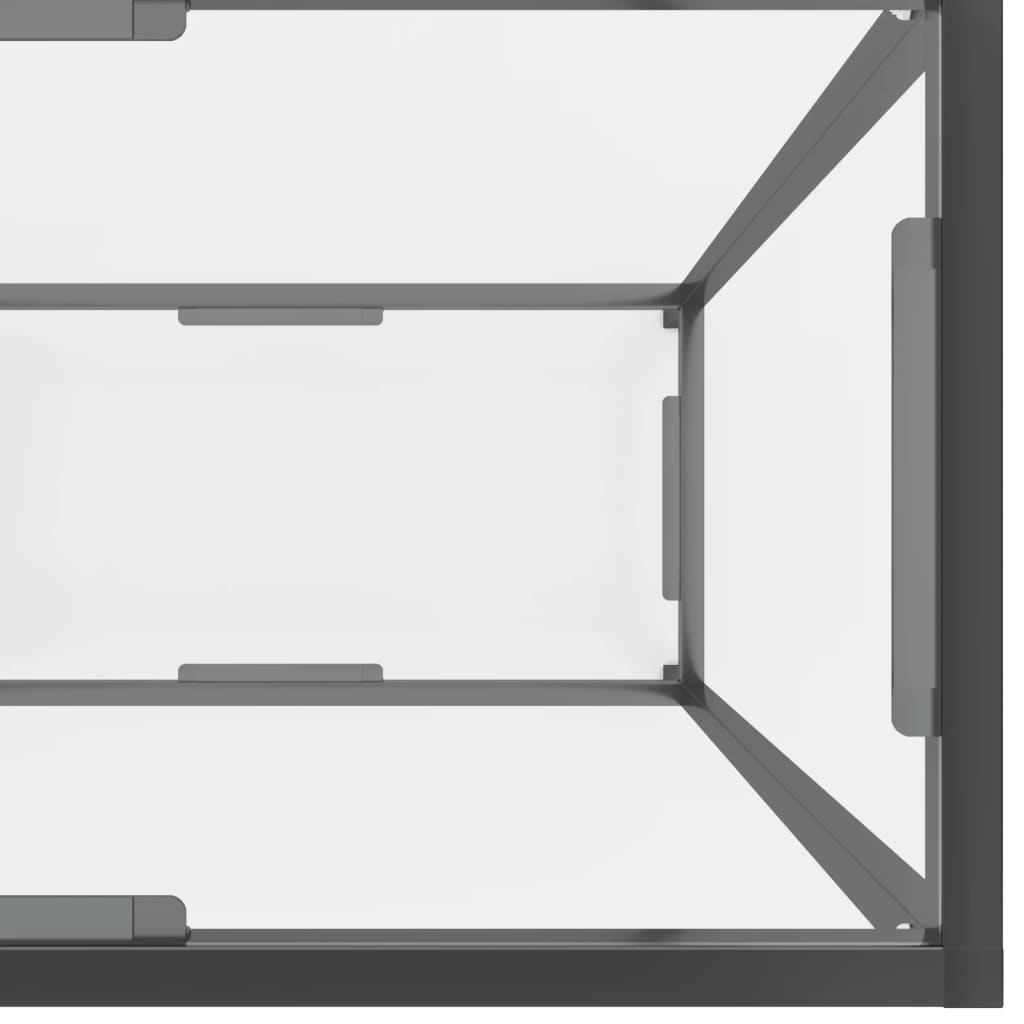 Konzolni stol prozirni 220 x 35 x 75,5 cm od kaljenog stakla