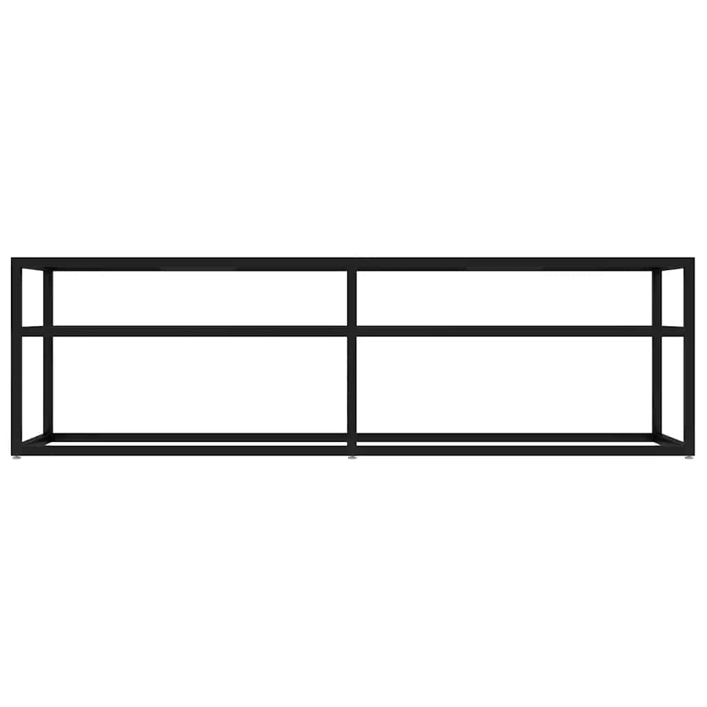 TV ormarić crni 140 x 40 x 40,5 cm od kaljenog stakla