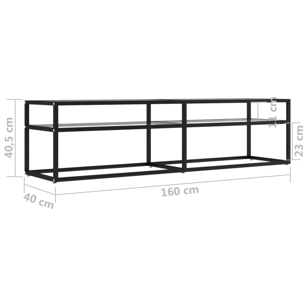 TV ormarić prozirni 160 x 40 x 40,5 cm od kaljenog stakla