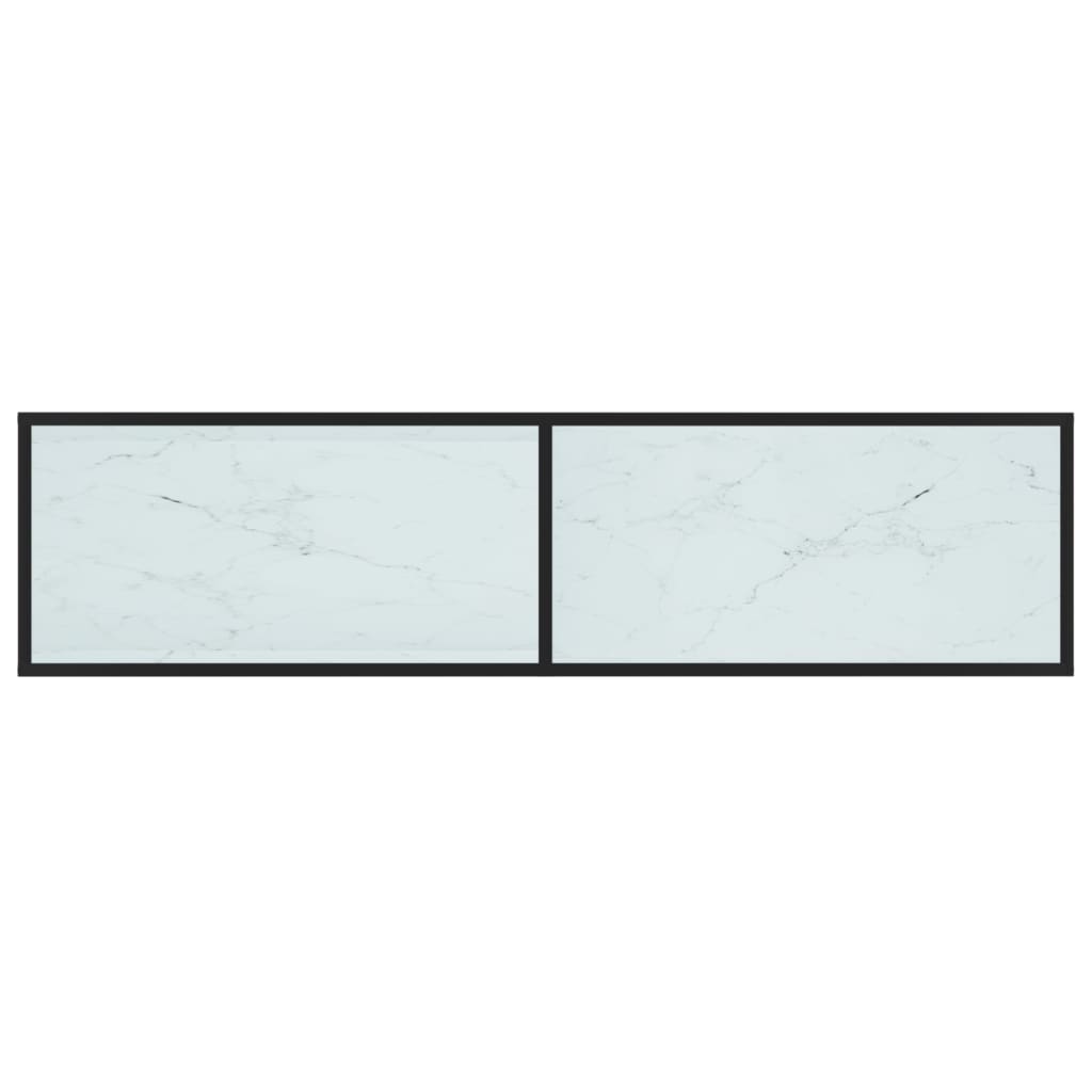 TV ormarić boja bijelog mramora 160x40x40,5 cm kaljeno staklo
