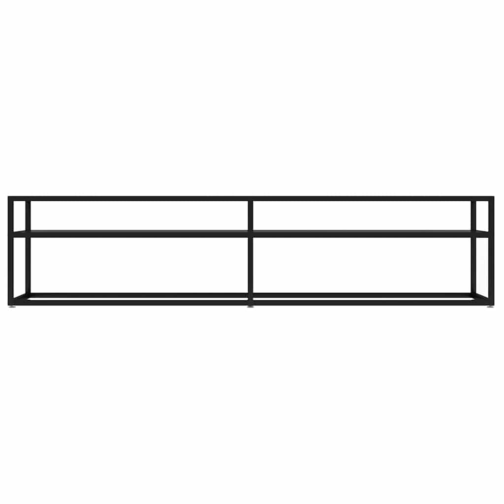 TV ormarić crni 180 x 40 x 40,5 cm od kaljenog stakla