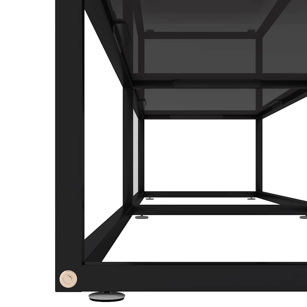 TV ormarić crni 200 x 40 x 40,5 cm od kaljenog stakla