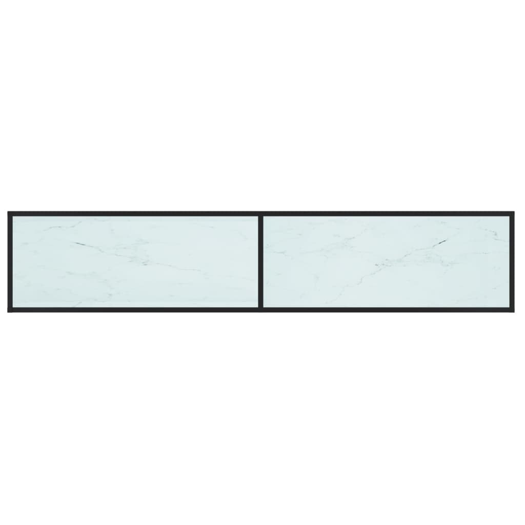 TV ormarić boja bijelog mramora 200x40x40,5 cm kaljeno staklo