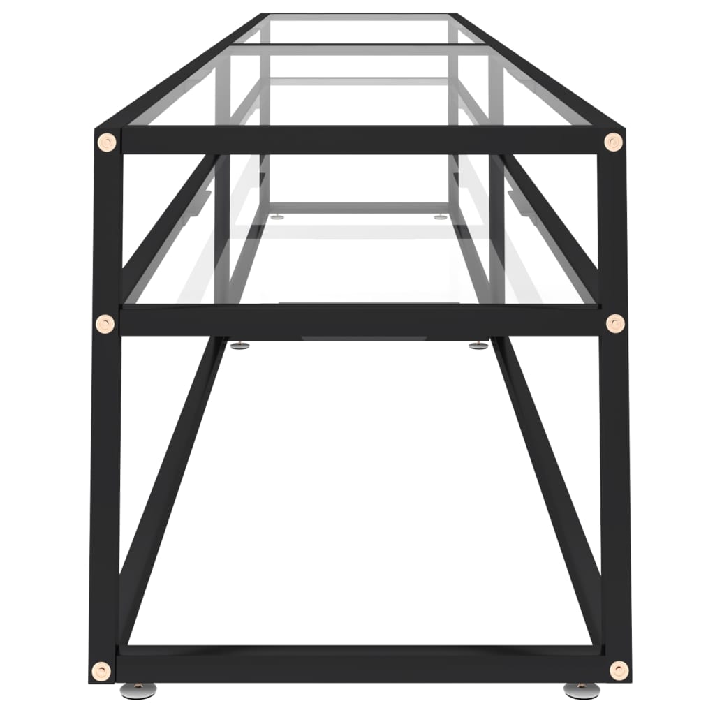 TV ormarić prozirni 220 x 40 x 40,5 cm od kaljenog stakla