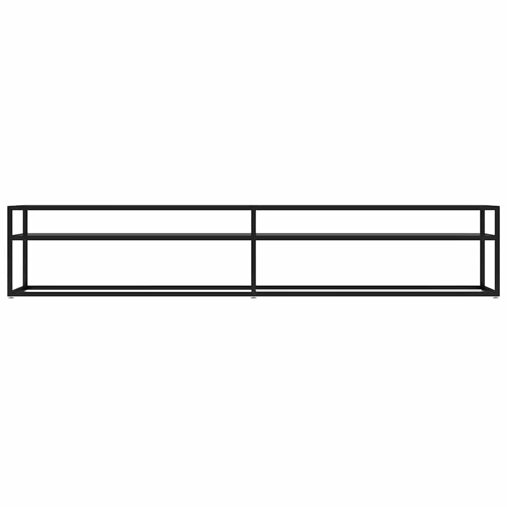 TV ormarić crni 220 x 40 x 40,5 cm od kaljenog stakla