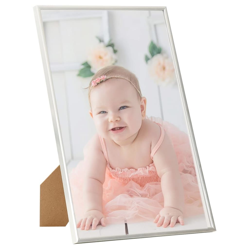 Okviri za fotografije 3 kom za stol srebrni 21 x 29,7 cm MDF
