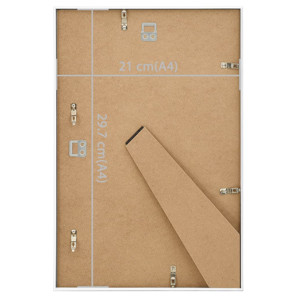 Okviri za fotografije 3 kom bijeli za zid/stol 21 x 29,7 cm MDF