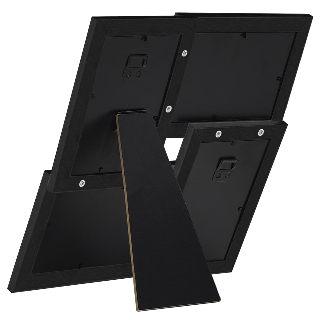 Okvir za 4 fotografije (10 x 15 cm) crni MDF