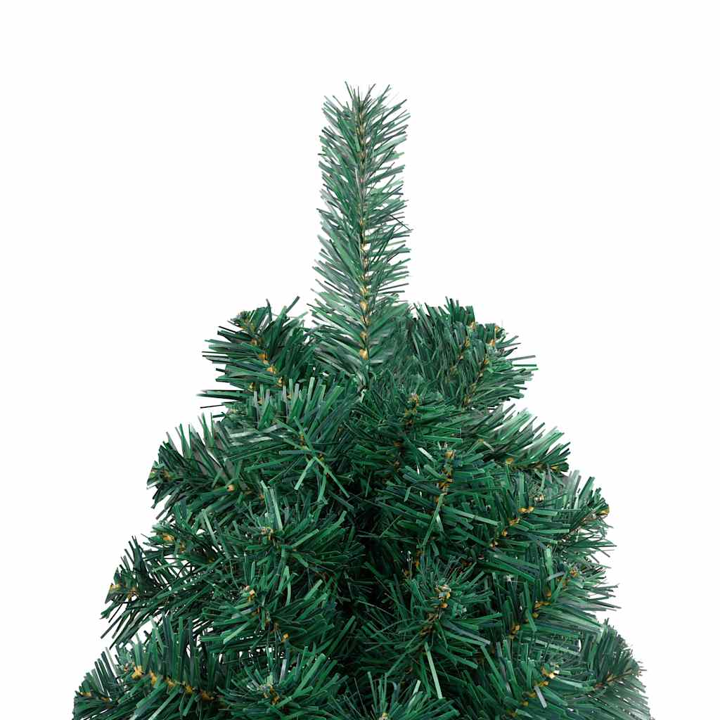 Umjetna osvijetljena polovica božićnog drvca zelena 120 cm