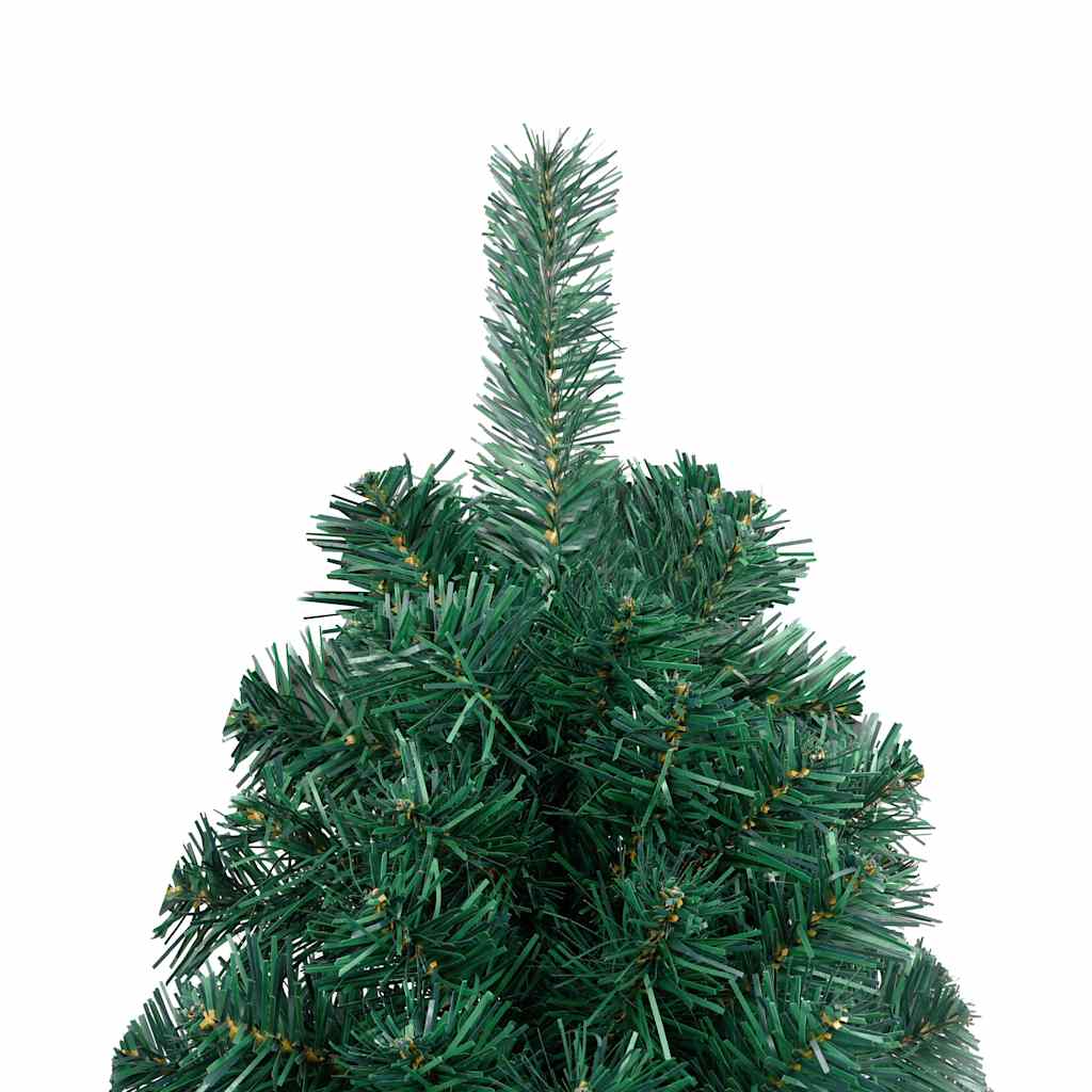 Umjetna osvijetljena polovica božićnog drvca zelena 150 cm
