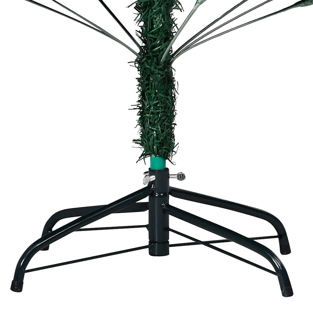 Umjetno osvijetljeno božićno drvce s kuglicama zeleno 150cm PVC