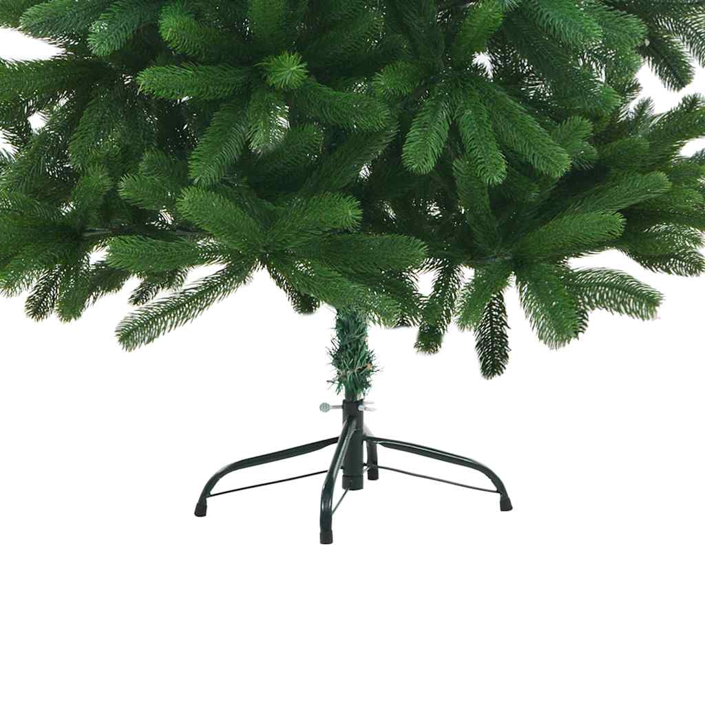 Umjetno osvijetljeno božićno drvce s kuglicama 150 cm zeleno