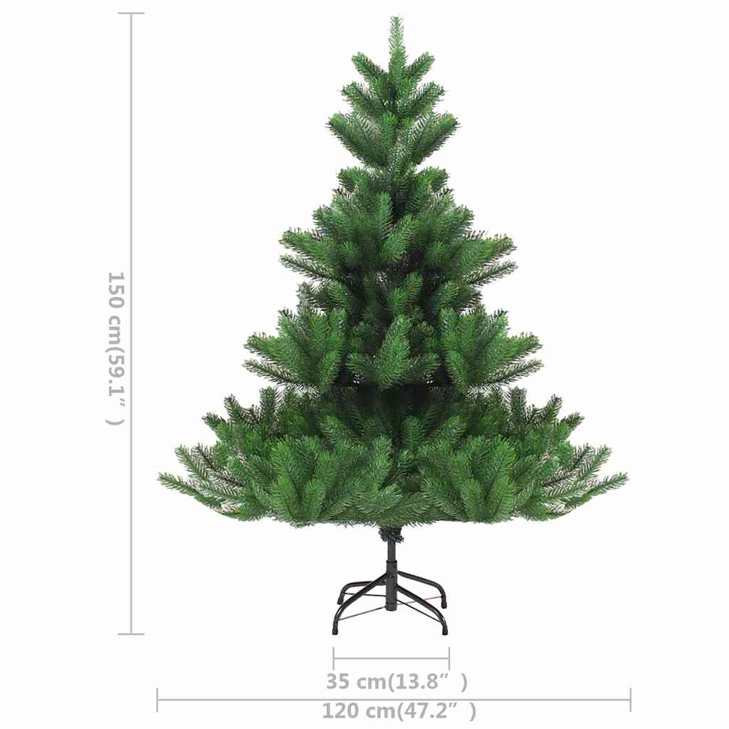 Umjetno drvce kavkaška jela LED s kuglicama zeleno 150 cm