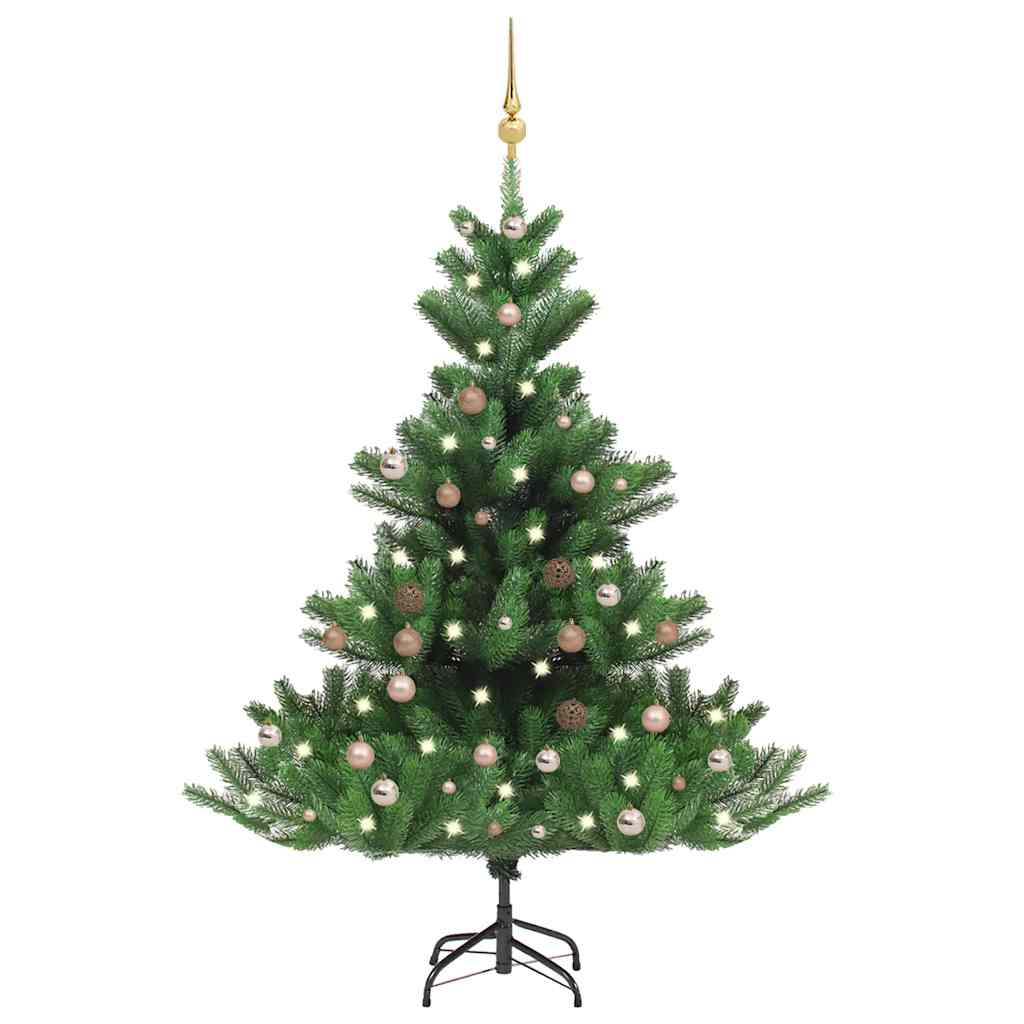 Umjetno drvce kavkaška jela LED s kuglicama zeleno 180 cm