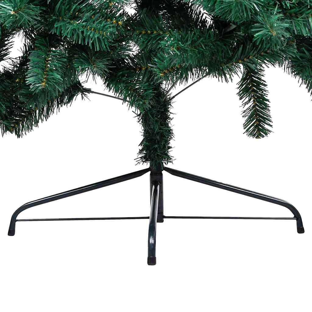 Umjetna osvijetljena polovica božićnog drvca zelena 240 cm