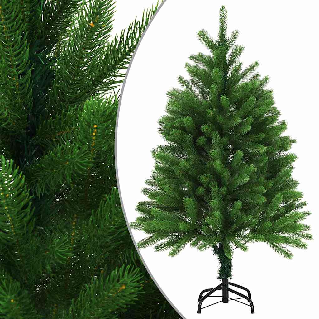 Umjetno osvijetljeno božićno drvce s kuglicama 120 cm zeleno