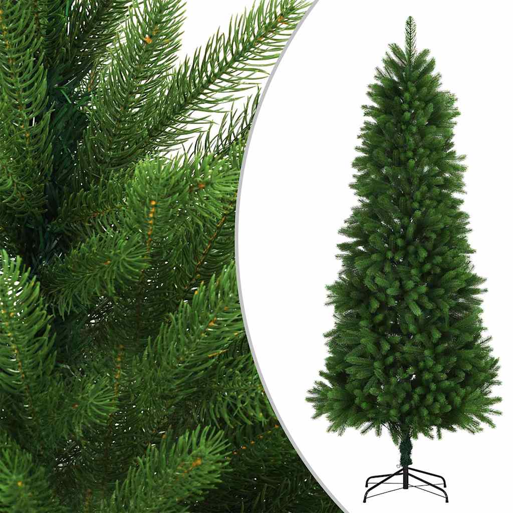 Umjetno osvijetljeno božićno drvce s kuglicama 240 cm zeleno
