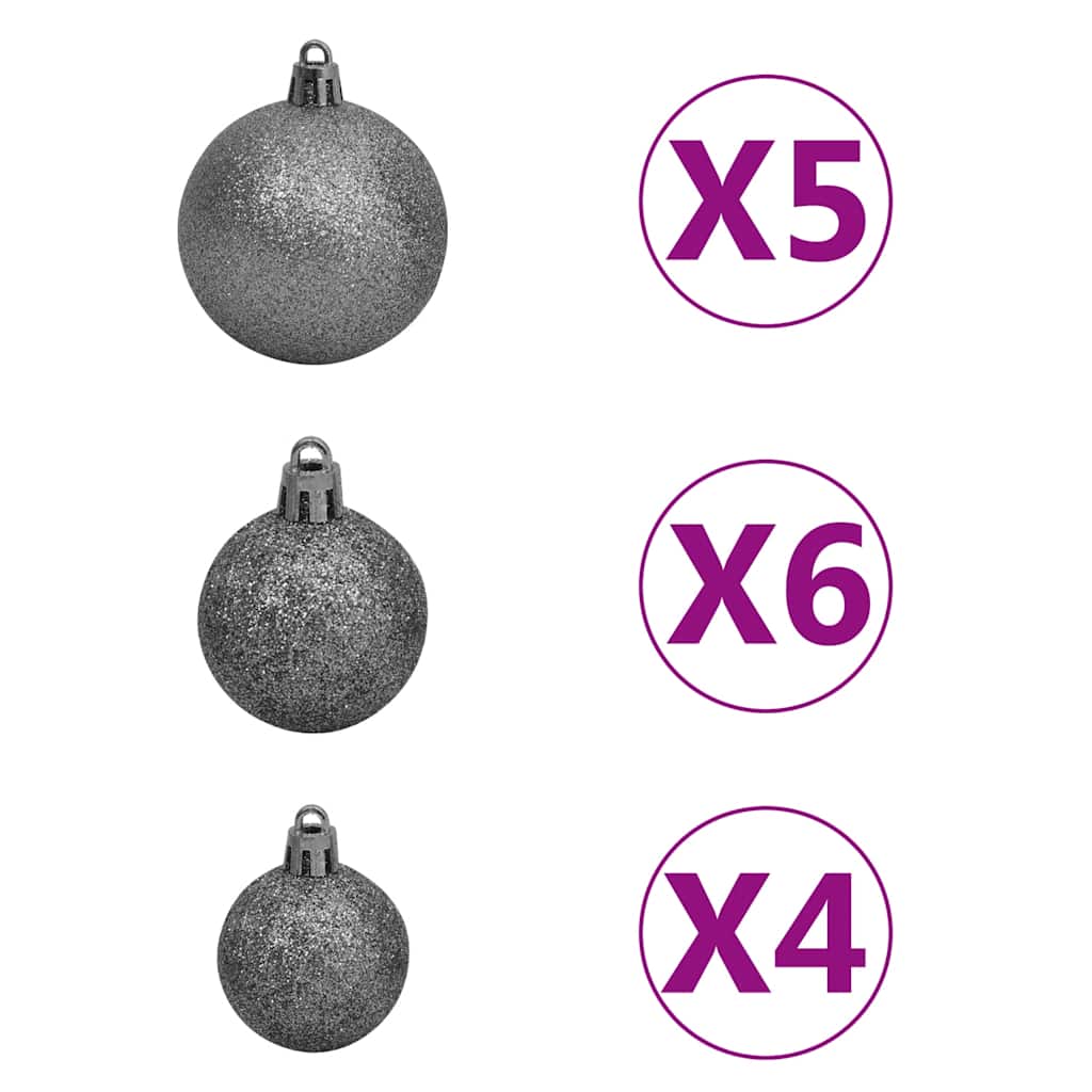 Umjetno drvce kavkaška jela LED s kuglicama zeleno 150 cm