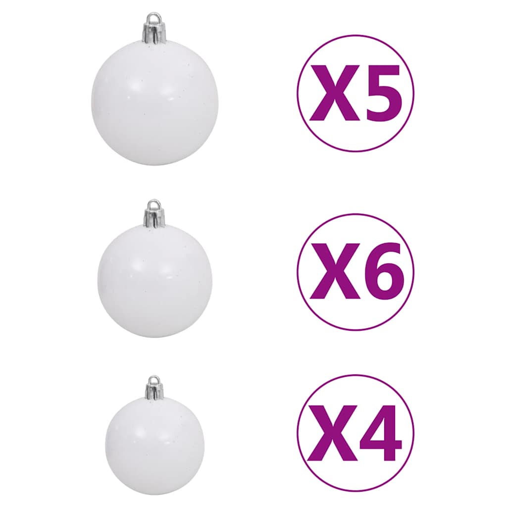 Umjetno drvce kavkaška jela LED s kuglicama zeleno 150 cm
