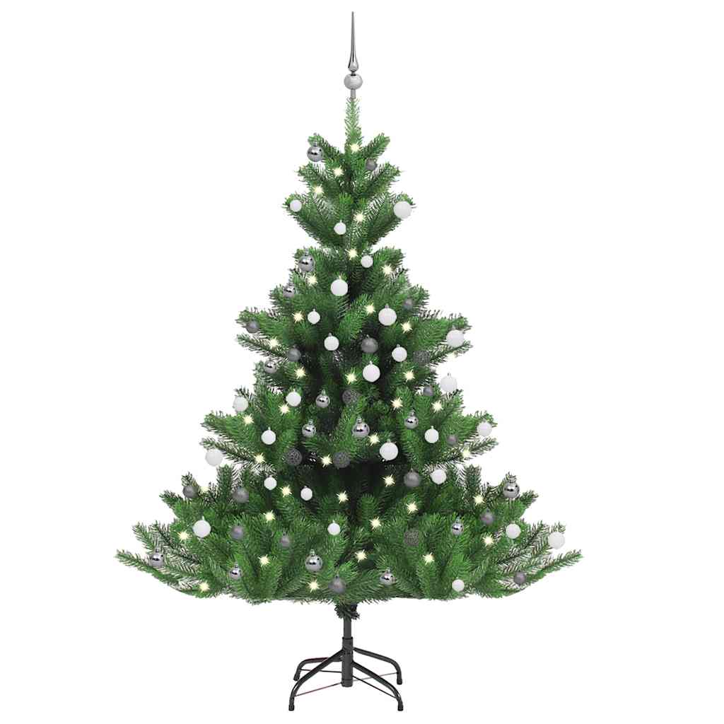 Umjetno drvce kavkaška jela LED s kuglicama zeleno 180 cm