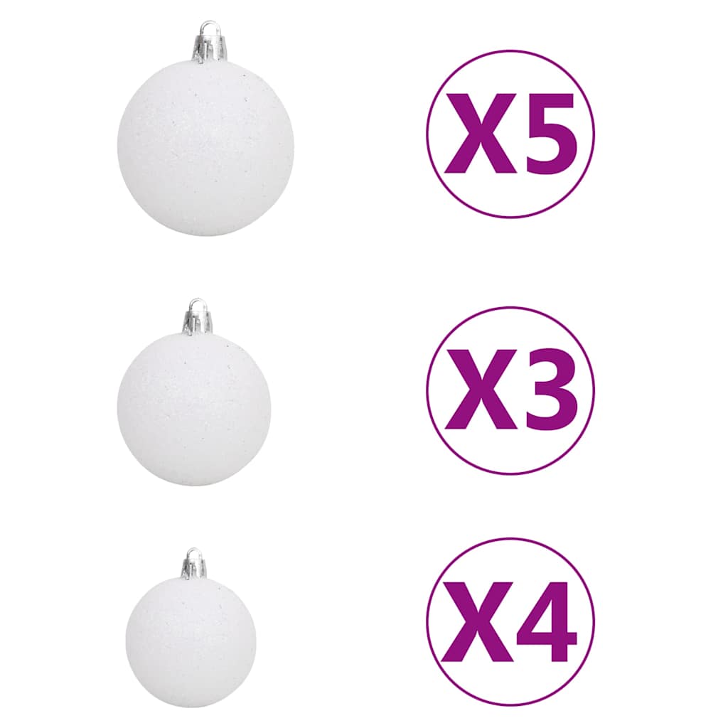 Umjetno drvce kavkaška jela LED s kuglicama zeleno 180 cm