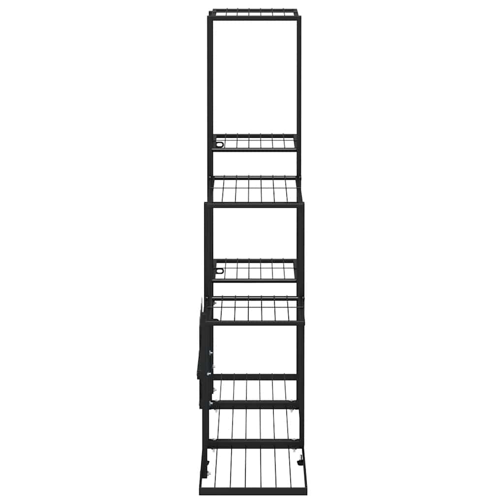 Stalak za cvijeće 94,5 x 25 x 88 cm crni metalni