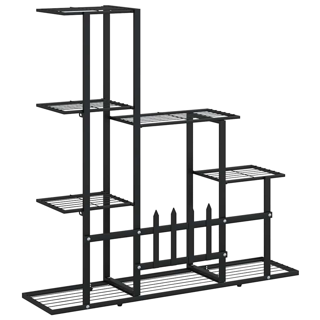 Stalak za cvijeće 94,5 x 25 x 88 cm crni metalni