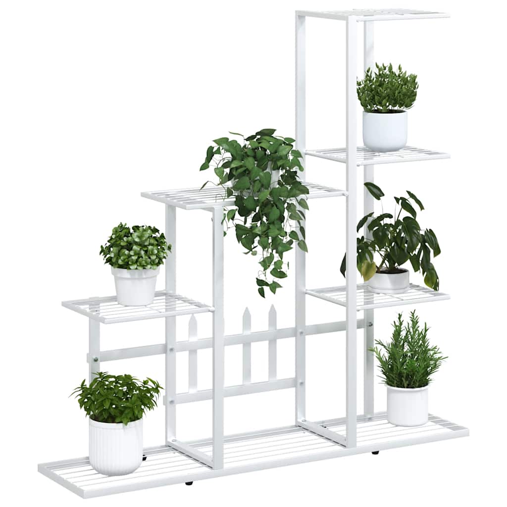 Stalak za cvijeće 94,5 x 25 x 88 cm bijeli metalni