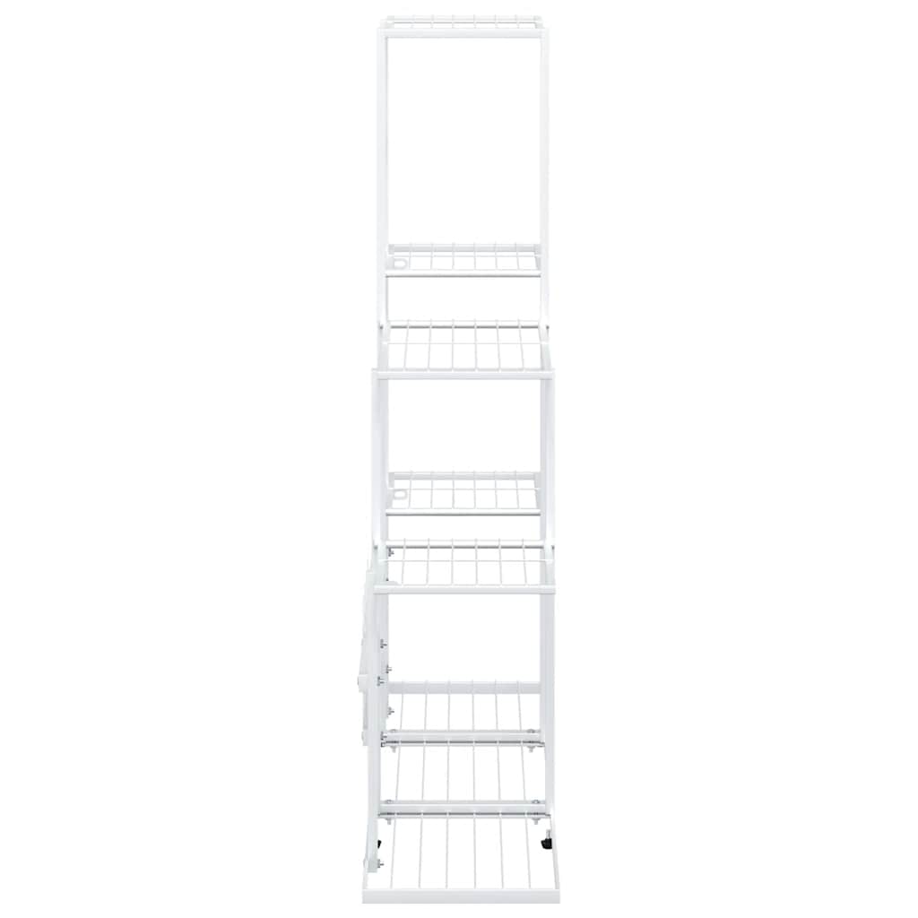 Stalak za cvijeće 94,5 x 25 x 88 cm bijeli metalni