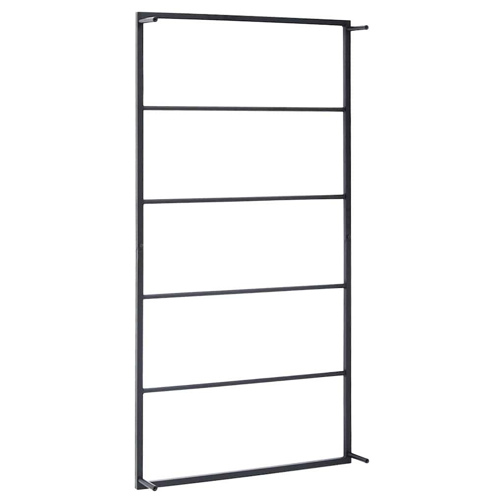 Stalak za ručnike crni 60 x 10 x 116 cm čelični