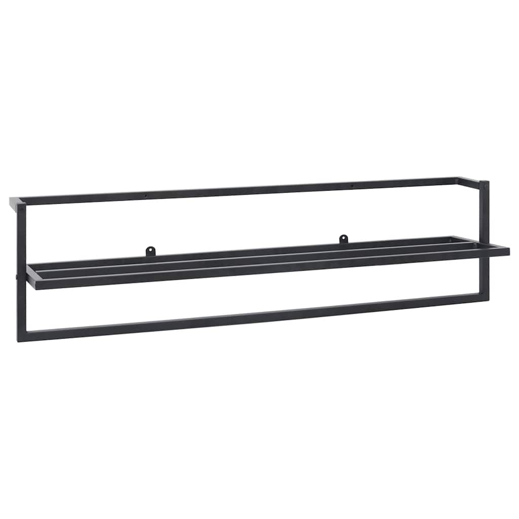 Stalak za ručnike crni 95 x 25 x 22 cm željezni
